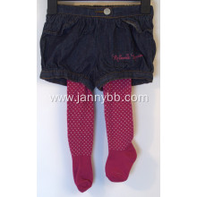 baby girl black jean bloomer shorts